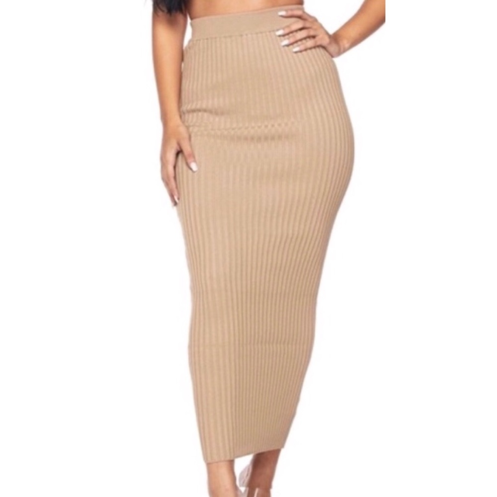 🚨Last One Nude High Waist Skirt - Picture 3 of 7